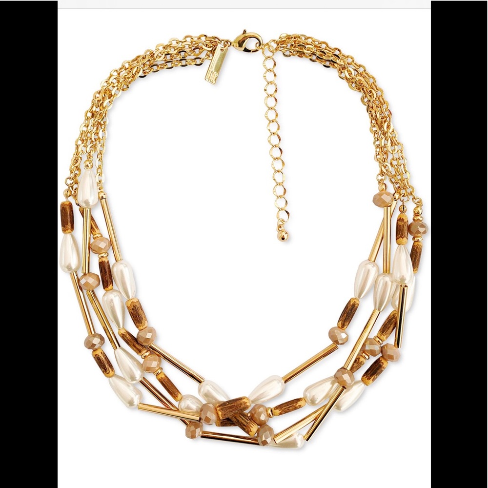 INC International/Gold Tone Multi Bead Strand necklace